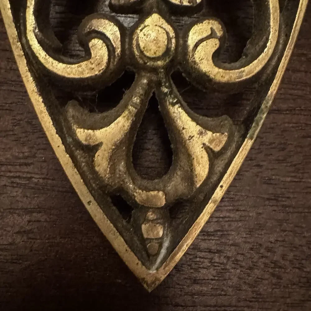 Vintage‎ VTG Solid Brass Footed Trivet Iron Stand Ornate Scrolls MCM Decor